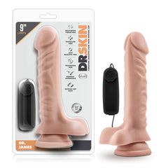 Dr Skin Dr James 9in Vibrating Cock with Suction Cup Vanilla