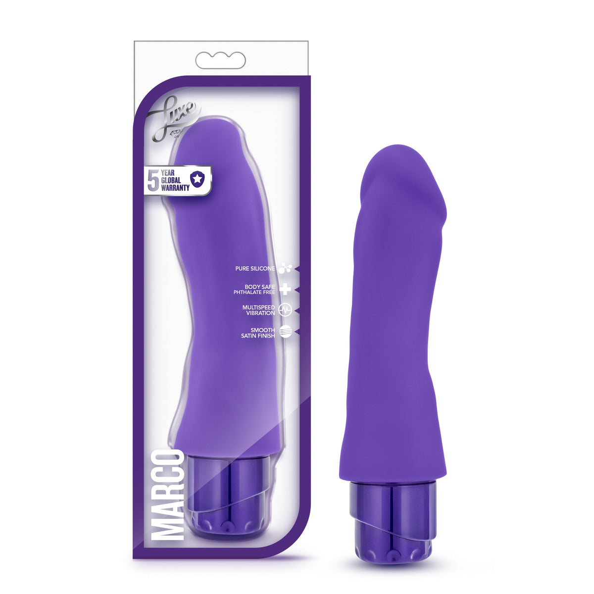 Luxe Marco 7.75 Inch Vibrator Purple