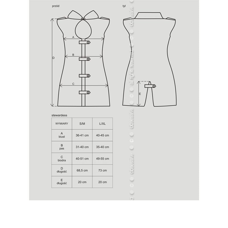 Obsessive Stewardess Costume Three Piece Set – Grey Lingerie Set > Clothes > Costumes > Womens