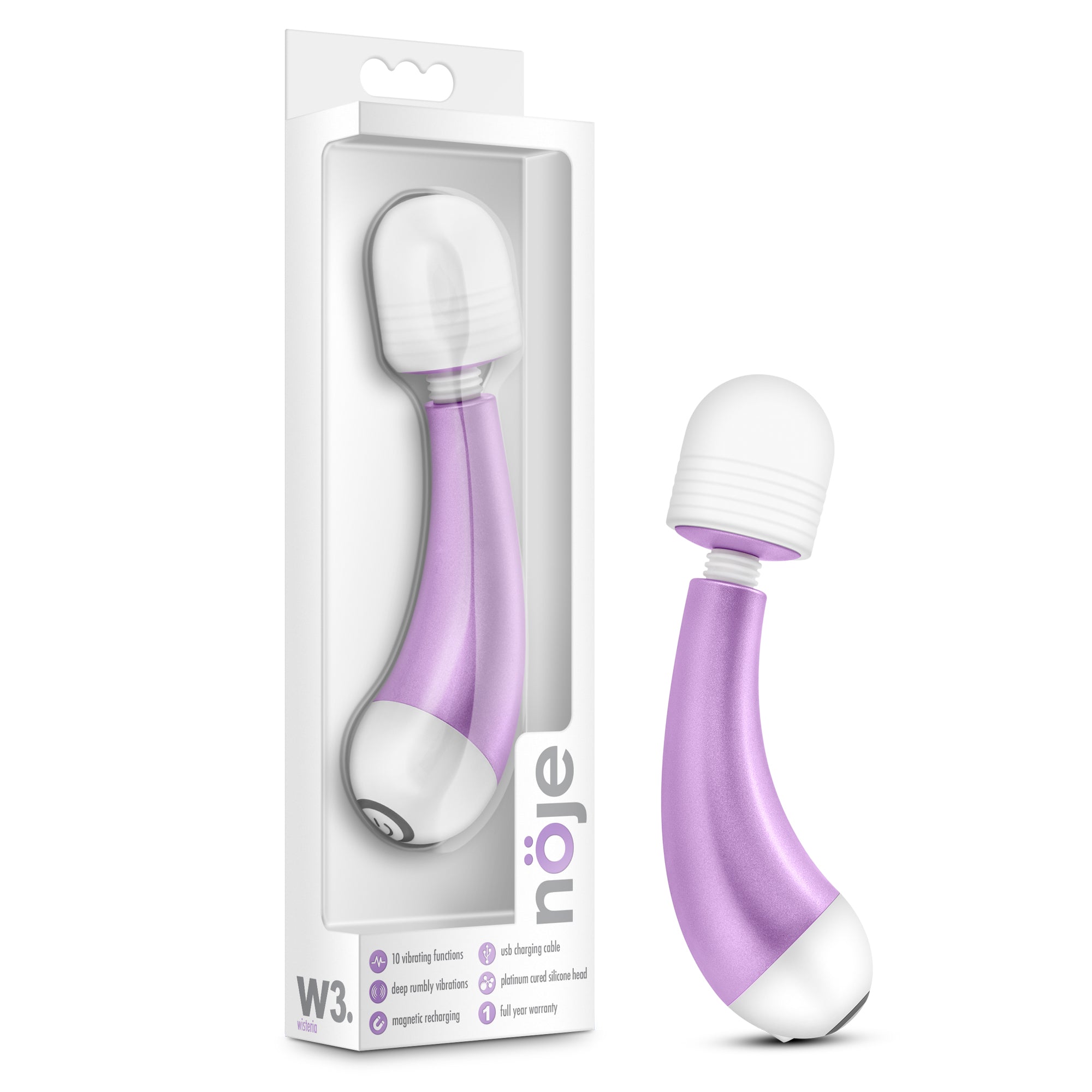 Noje W3 Wisteria Petite 5.25 Inch Pleasure Wand Electric Massager