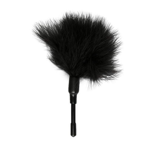 Tickler Black Small Feather Teaser for Sensational Foreplay Black Whips & Paddles