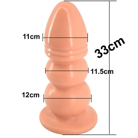 Huge Anal Plug Flesh 33cm Height 12.7cm Diameter Butt Plugs