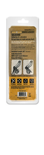 Cock Leash Single Black Adjustable Cock Ring and Control > Cock Ring > Adjustable