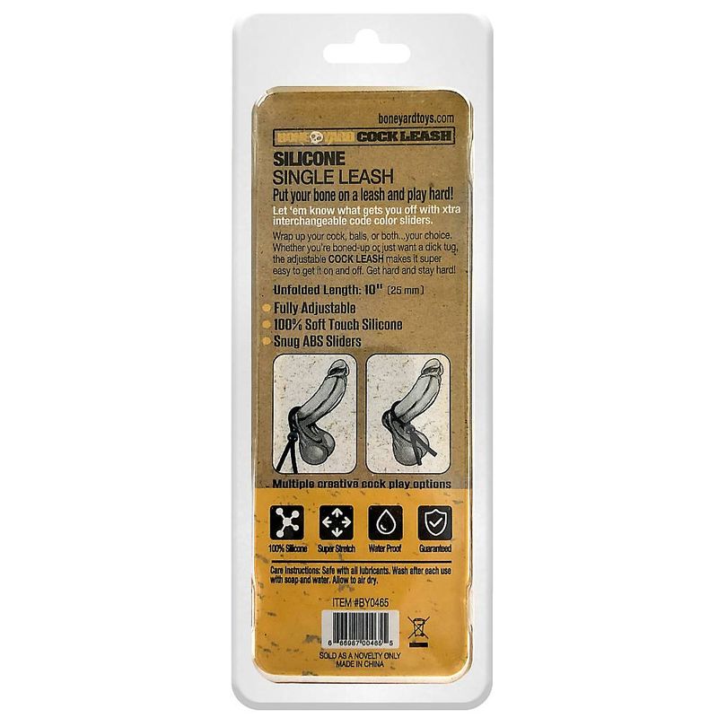 Cock Leash Single Black Adjustable Cock Ring for Enhanced Pleasure and Control > Cock Ring > Adjustable