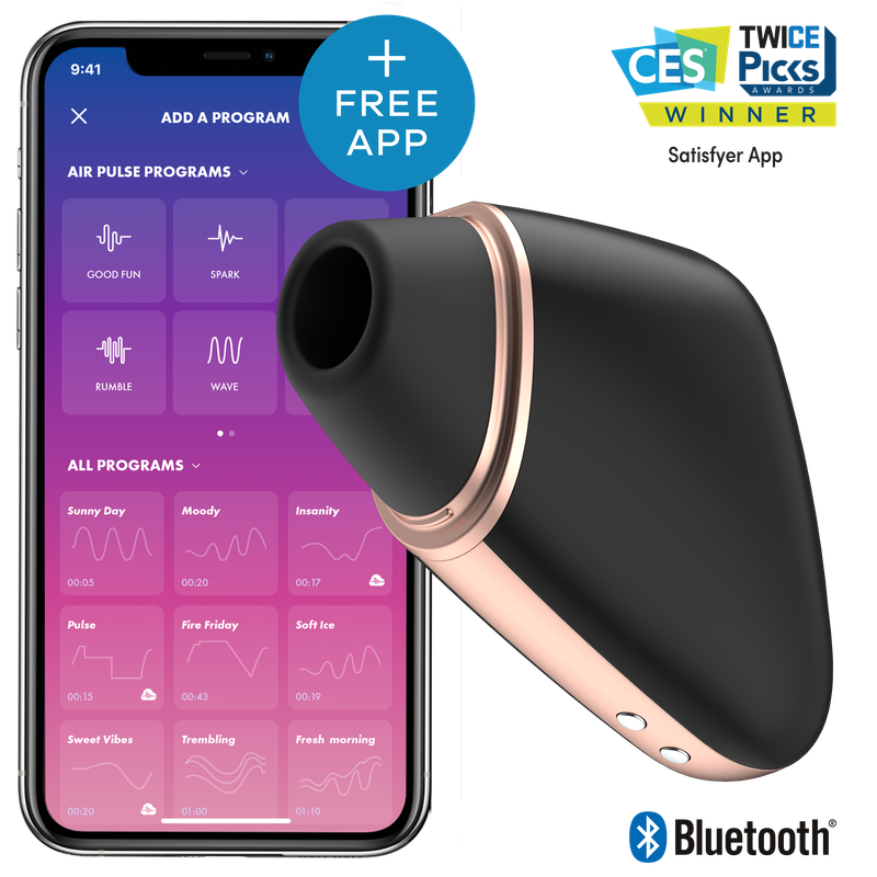 Satisfyer Love Triangle App Enabled Clitoral Massager – Rechargeable Silicone Vibrator > Sex Toys For Ladies > Air Pulsation
