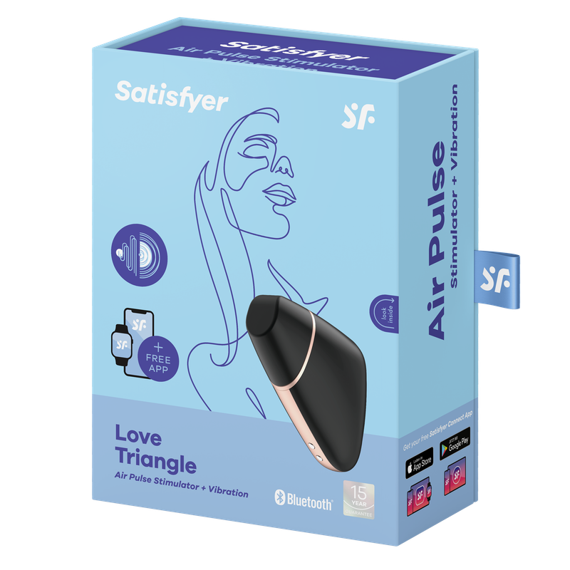 Satisfyer Love Triangle App Enabled Clitoral Massager – Rechargeable Silicone Vibrator > Sex Toys For Ladies > Air Pulsation