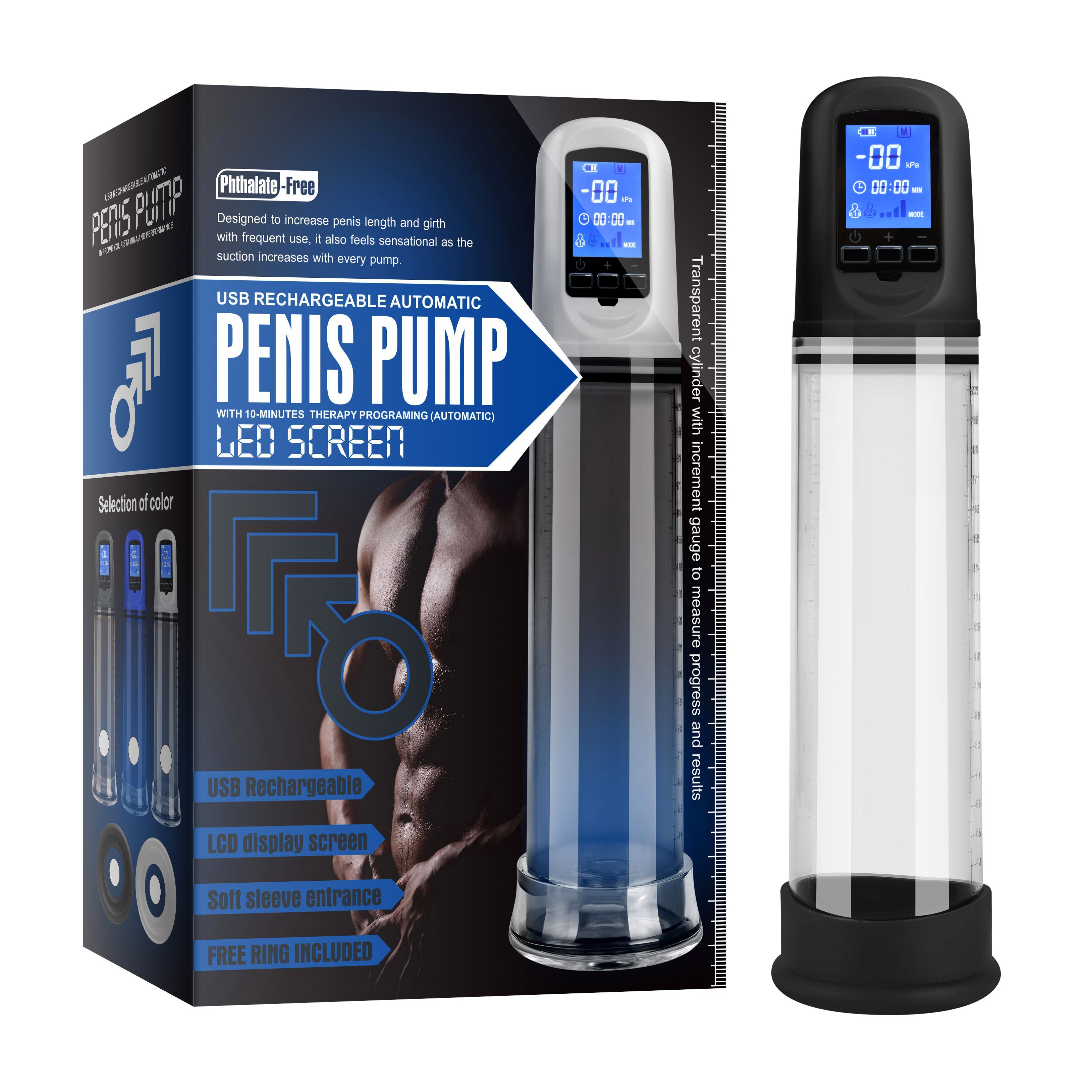 Luxury USB LCD Auto-Pump Clear