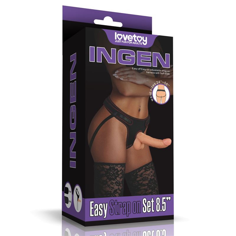 Easy Strap-on Set 8.5" (Flesh) Flesh 8.5" > Dildos > Strap On Harnesses