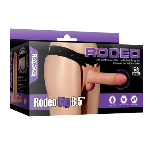 Rodeo Hollow Strap On Set 8.5 Inch for Lifelike Intimacy and Comfort Strap-ons Hollow