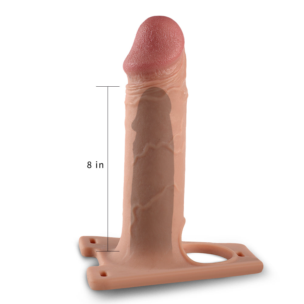 Hollow Big 8.5 Inch Strap-On (Flesh) – Silicone Hollow Dildo Strap-On > Dildos > Hollow Strap Ons