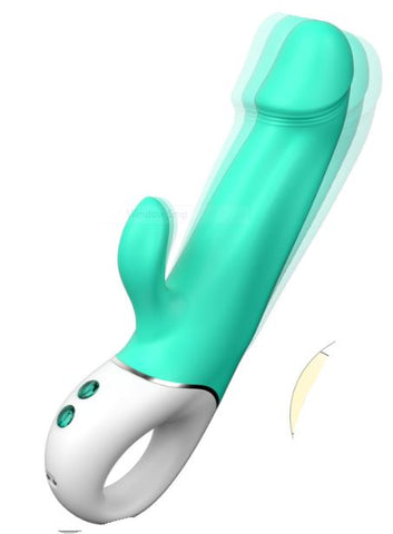 Wave Rabbit Teal 227mm Long Vibrator with 9 Modes Teal VIBRATORS-RABBIT