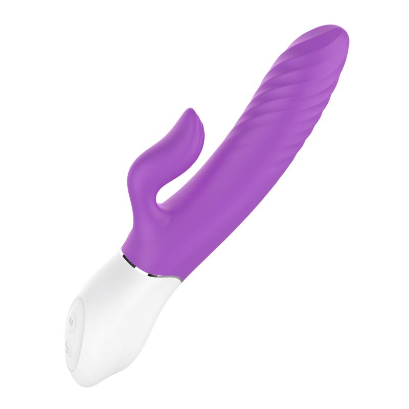 Lighter Thrusting Rabbit Vibrator Purple 8 Inch > Vibrators > Ladies > Rabbit Multi