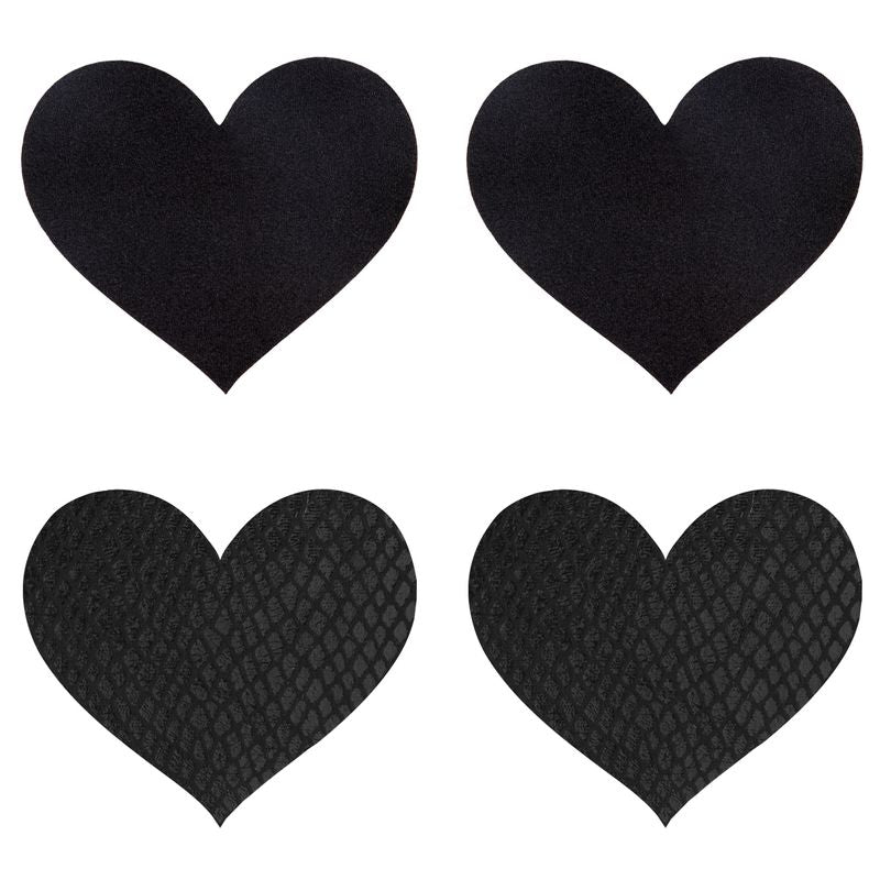 Peekaboo Black Hearts Pasties – Heart-Shaped Pasties Default Title > Clothes > Pasties