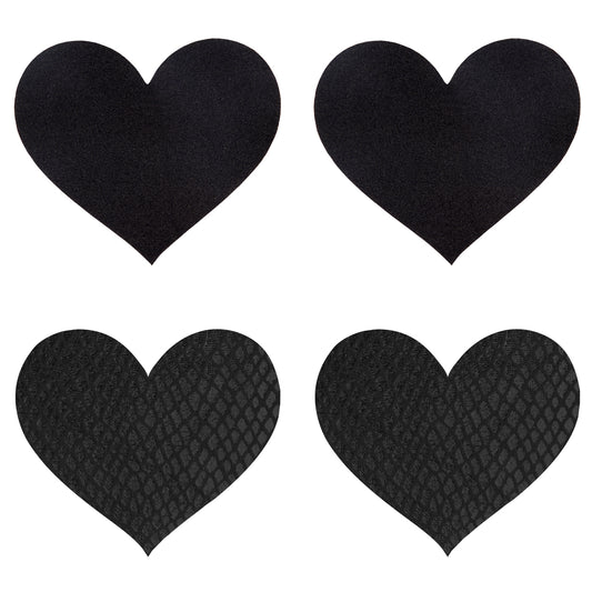 Classic Black Hearts Pasties for Stylish Coverage