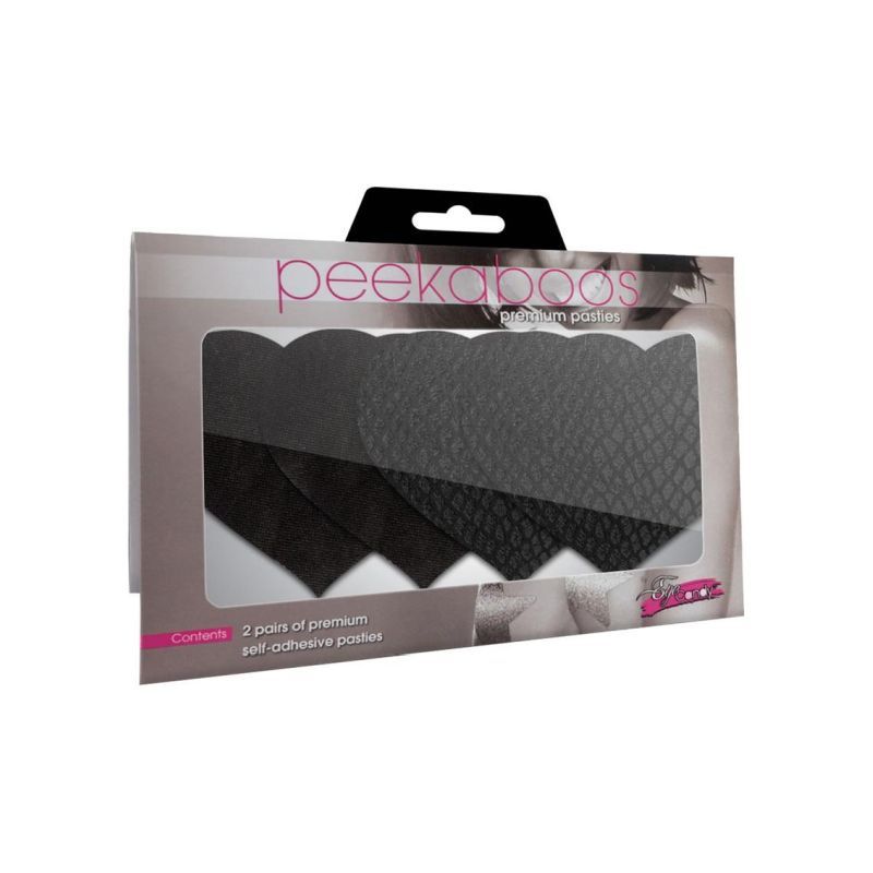 Peekaboo Black Hearts Pasties – Heart-Shaped Pasties > Clothes > Pasties