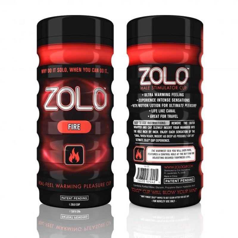 Zolo Fire Masturbator Cup Red > Sex Toys For Men > Masturbators > Manual