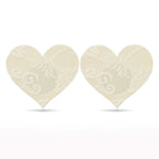 Lace Heart and Flower Nipple Pasties Twin Pack > Clothes > Pasties