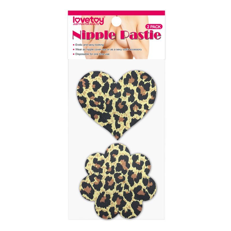 Leopard Print Nipple Pasties Twin Pack – Adhesive Fashion Accessories > Clothes > Pasties