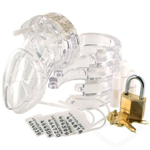 Male Chastity Kit Clear with High-Quality ABS Construction Cages