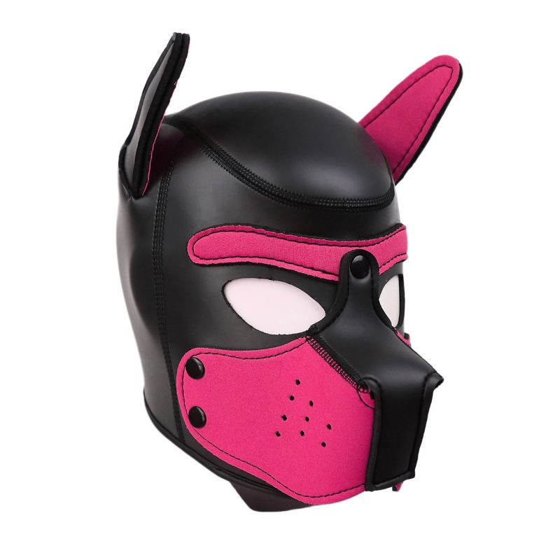 Puppy Play Mask (Pink) – Neoprene Rubber Role-Playing Mask Pink > Bondage Gear > Masks