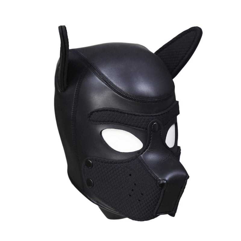 Puppy Play Mask (Black) – Neoprene Rubber Erotic Clothing Mask Masks