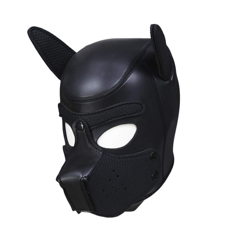 Puppy Play Mask (Black) – Neoprene Rubber Erotic Clothing Mask Masks