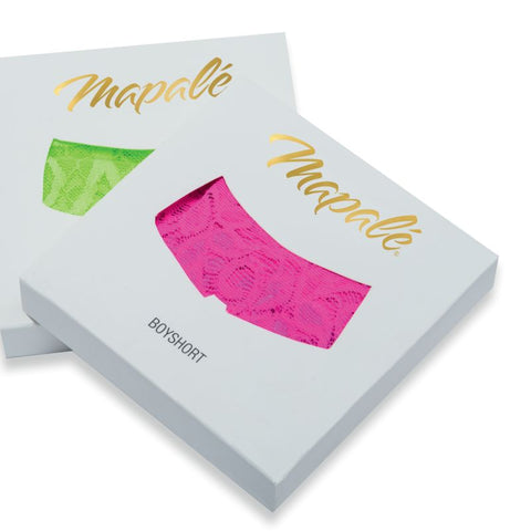 Lace Boyshort Panties in Hot Pink Ultra Soft Stretch Lace Panties