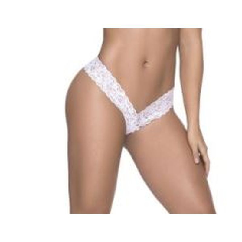 Sexy Lace Thong in White White Extra Large > Clothes > Panties