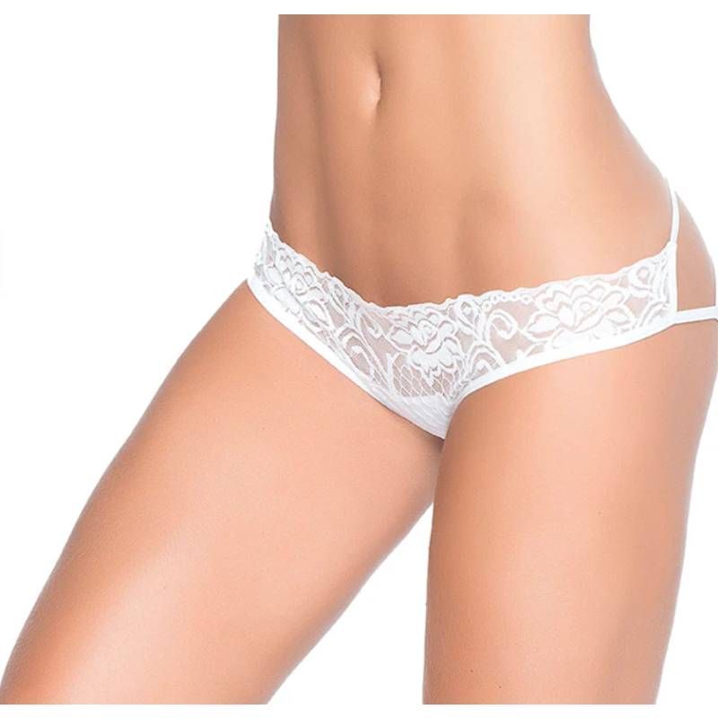 Caged Lace Panties in White for Women Panties