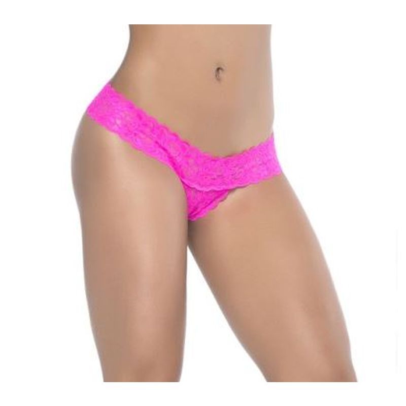 Peekaboo Crotchless Thong Pink for Sensual Lingerie Collection Panties