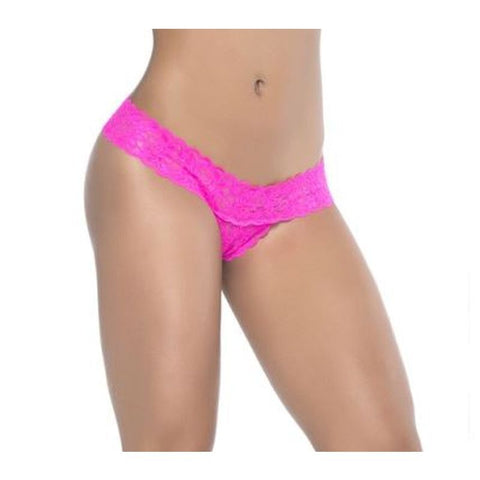 Peekaboo Crotchless Thong Pink for Sensual Lingerie Collection Panties