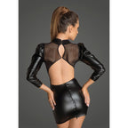 Power Wetlook Tulle Dress with Bouffant Sleeves > Clothes > Dresses and Chemises