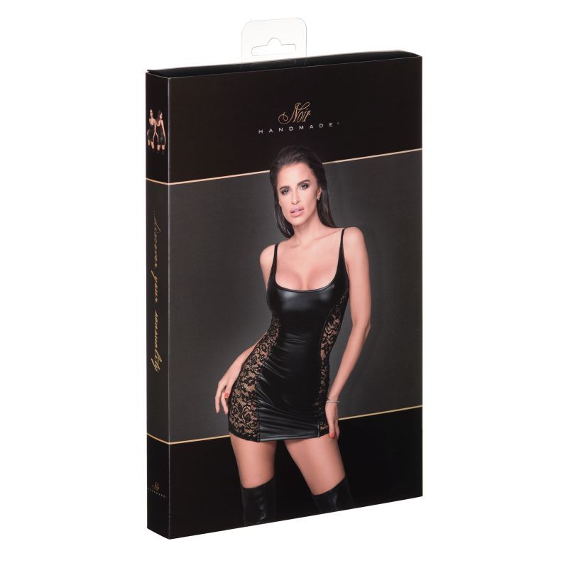 Power Wetlook Dress with Lace Inserts – Dress > Clothes > Womens Latex