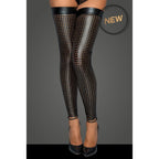 Ladies Laser Cut Stockings with Silicone Tape – Laser-Cut Design Hosiery Black Large > Clothes > Hosiery > Stockings