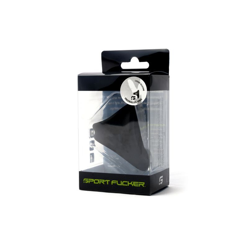 Freeballer Ring (Black) – Premium Cock Sling > Cock Ring > Sling