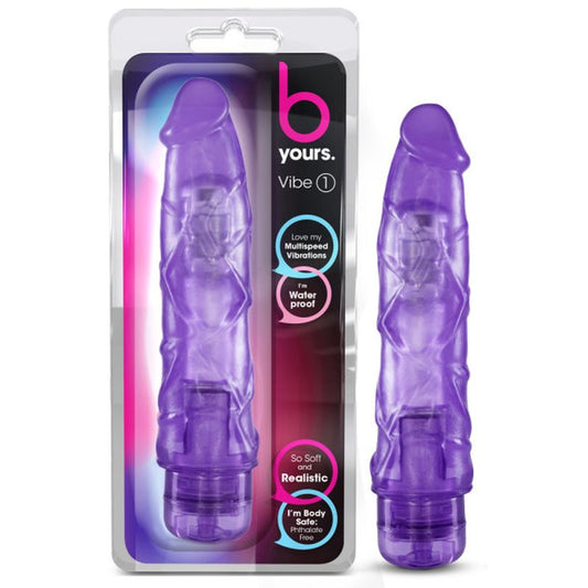 B Yours Vibe No 1 Purple Realistic Vibrator 9 Inch