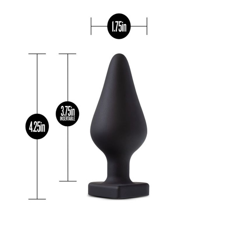 Temptasia Heart-Shaped Butt Plug Black > Anal Range > Butt Plugs