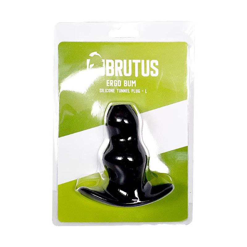 Ergo Bum Tunnel Plug Large Silicone Anal Plug with Wavy Design for Advanced Users Black > Anal Range > Tunnel and Stretchers Main image