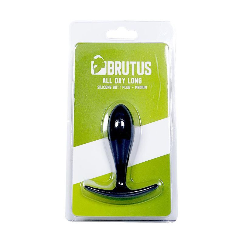 Brutus All Day Long Medium – 9cm Silicone Medium Butt Plug Black > Anal Range > Butt Plugs Main image