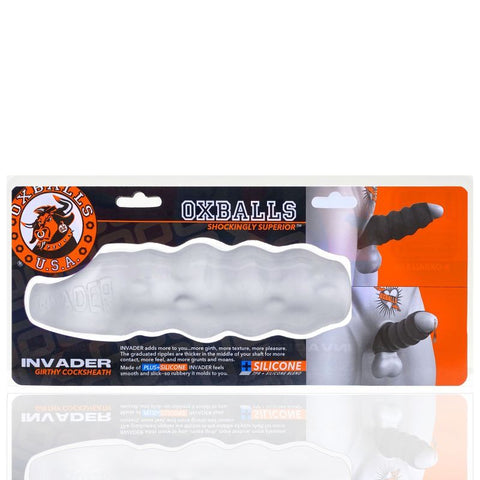 Invader Cocksheath for Girth Cool Ice 6.5 Inch Adult Sex Toy Clear SLEEVES