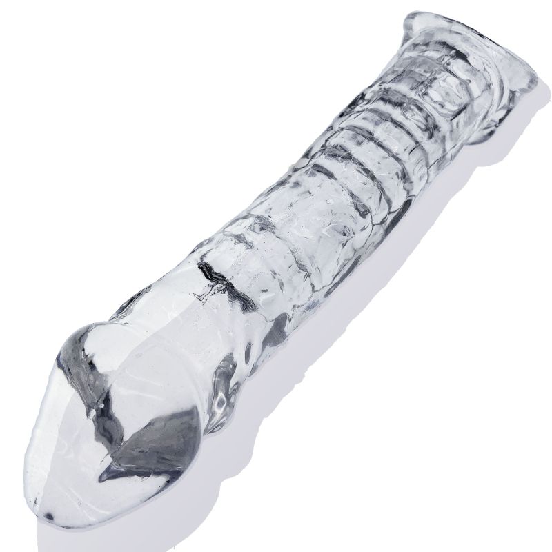 Muscle Ripped Cocksheath Clear - 9 Inch - Adjustable Size Fit SLEEVES