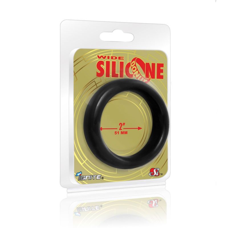 Wide Donut Black Cock Ring 51mm for Enhanced Pleasure Secondary image