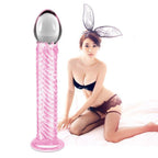 Glass Romance 7 Pink 7.5in Luxury Glass Dildo > Glass > Dildos