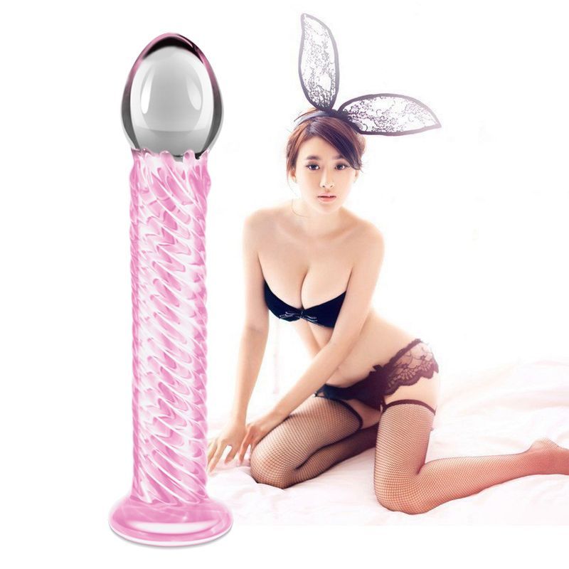 Glass Romance 7 Pink 7.5in Luxury Glass Dildo > Glass > Dildos