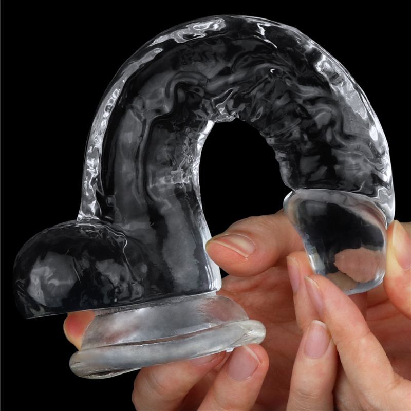 Clear 7.5 Inch Realistic Flexible Skin-Safe Dildo Adult Toy > Dildos > Realistic Dildos
