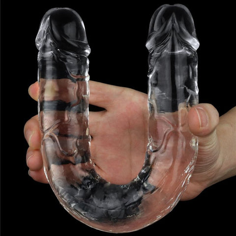 Clear Double Dildo 12 Inch for Double the Pleasure and Adventure Double Dongs