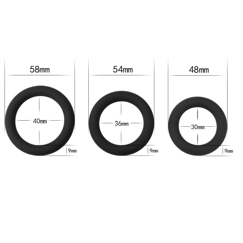 Power Plus - Soft Silicone Snug Ring - 3 Pack > Cock Ring > Sets
