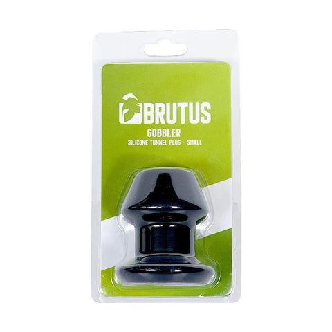 Brutus Gobbler Small – Silicone Tunnel Plug Black Small > Anal Range > Tunnel and Stretchers