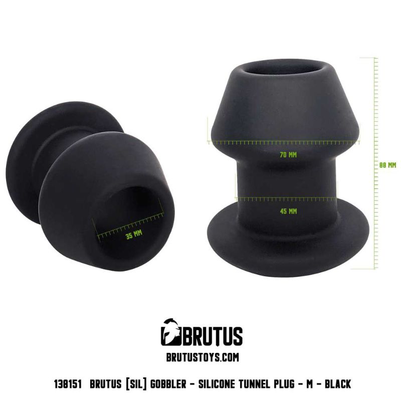 Brutus Gobbler Medium – Silicone Tunnel Butt Plug Secondary image