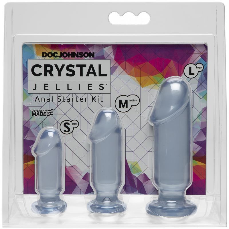 Crystal Jellies Anal Starter Kit – 1 Inch Beginner Butt Plug Set > Anal Range > Butt Plug Kits
